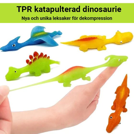 Fingerleksaker med slungskott Dinosaurier (10 st)