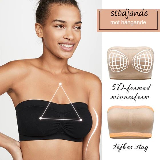 Stödjande Sömlös Bandeau-BH